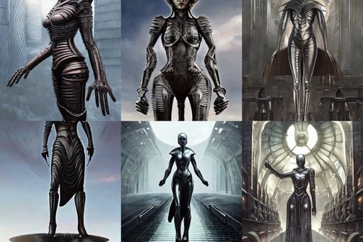 1 9 8 4, capital of westeros, round elements, of a thin elongated female android by hr giger and artgerm made of chrome and walnut wood, octane beautifully detailed render, fighting art, art by artgerm and greg rutkowski and lin hsiang and krenz cushart and wlop, anime character by ruan jia and greg rutkowski, art by krenz cushart and artem, crying. cinematic