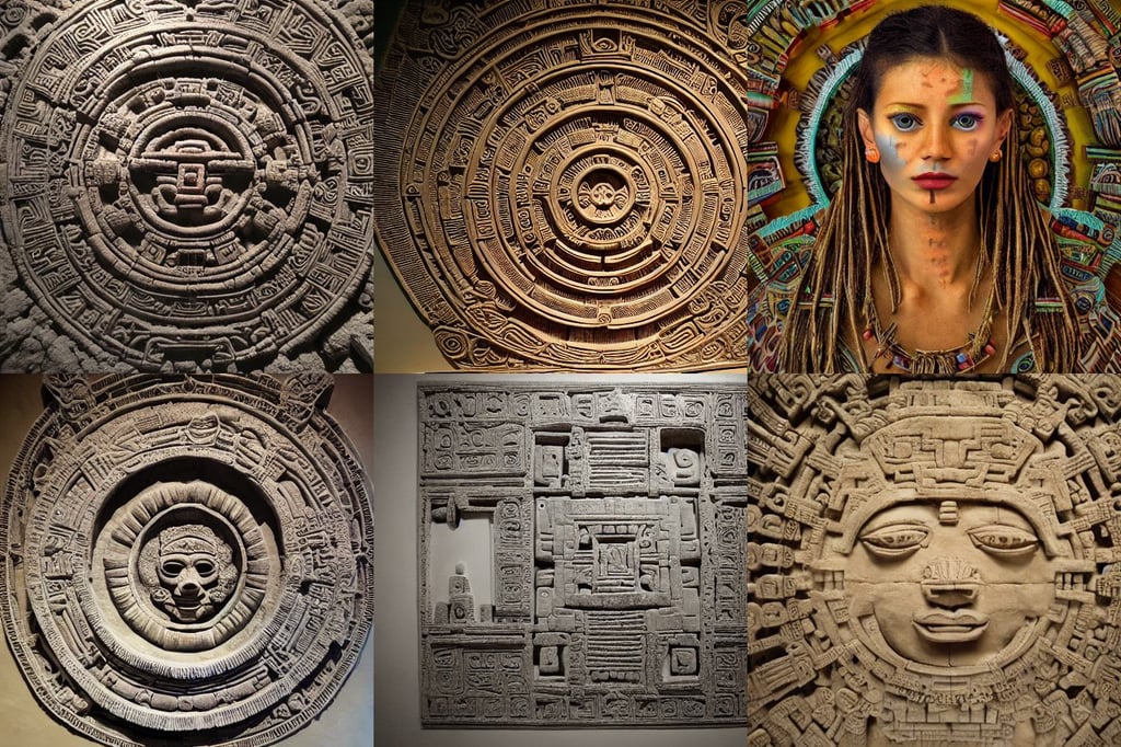 aerial view of a lovely, detailed, Unreal Engine, mayan culture, ligh toned skin, shot on 70mm, Light Art, art by Tiziano Vecellio Di Gregorio, synthwave style, close up, art by Andrea Mantegna, art by Marcel Duchamp, bleu, art by Albrecht Dürer, art by Joseph-mallord William Turner, art by Giotto Di Bondone, art by Mark Rothko, and intricate clouds on the Aegean shore. Drawn in the style of Alphonse Mucha, ISO6400, art by Artemisia Gentileschi, row of teeth