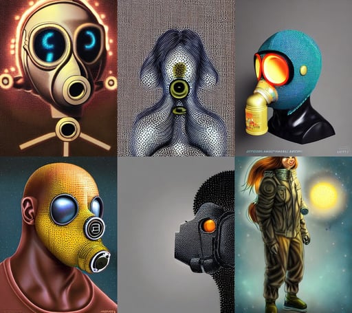 airplane small, futuristic gas mask, long haired humanoid fursona, kinetic pointillism, by ross tran, light magic, by artgerm and james gurney, dad bod