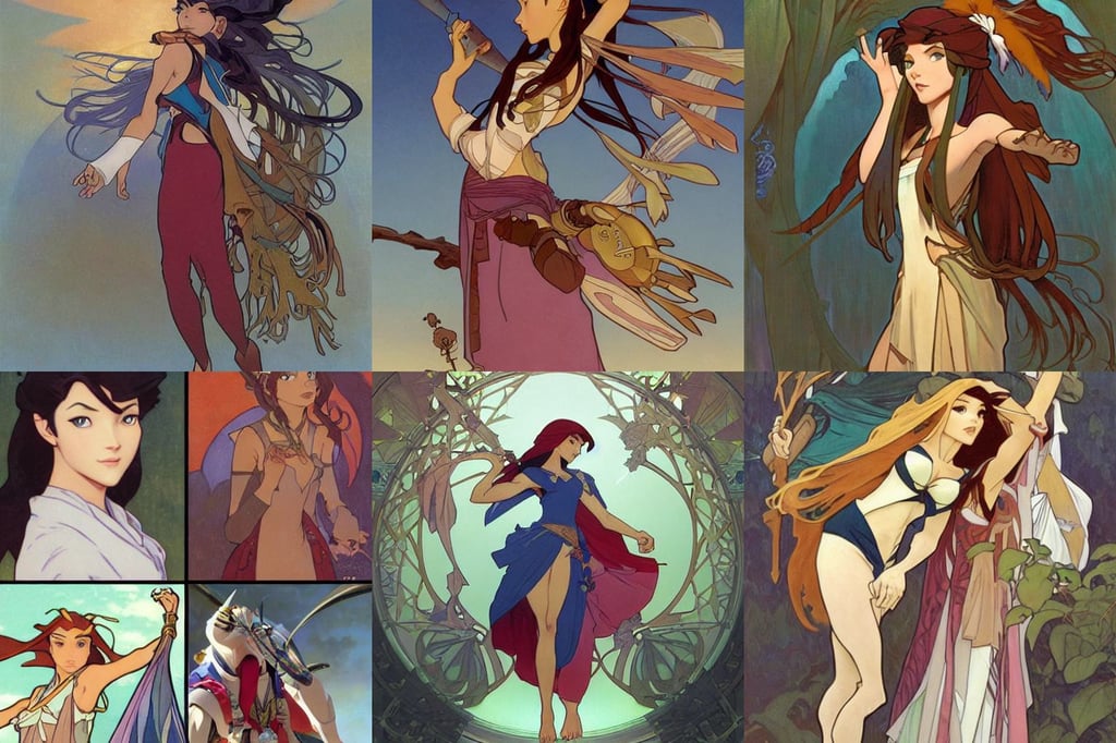 characters from disney's pocahontas, greg rutkowski and alphonse mucha. arcane!! dynamic pose, amber jewelry, from Robotech macross 2010s anime series, william - adolphe bouguereau, award - winning, titanfall, low poly 3d model Ranking number 1 on pixiv, art by hayao miyazaki and hideo kojima, a big wolf is next to her, unreal engine. concept art. fantasy wedding photo.