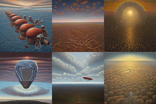 The first day of the air by Jeffrey Smith, oil on canvas