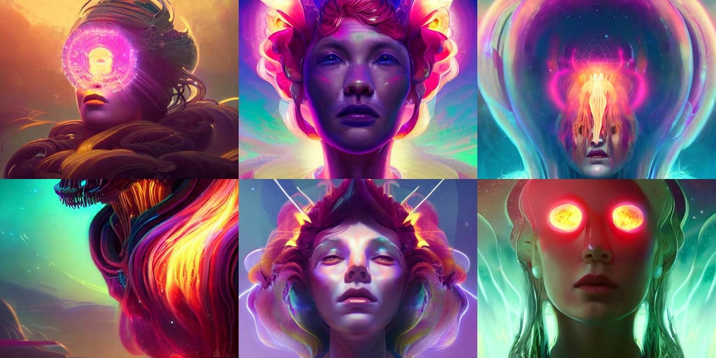 goddess close-up portrait. orchid jellyfish phoenix head, star citizen concept art, dramatic volumetric lighting, much wow, spell, by Arthur Walker, photorealistic by wlop, beautiful kawaii lighting, picturesque artwork by Mike Winkelmann, artwork by anton fadeev, intricated, 1 9 9 0 s