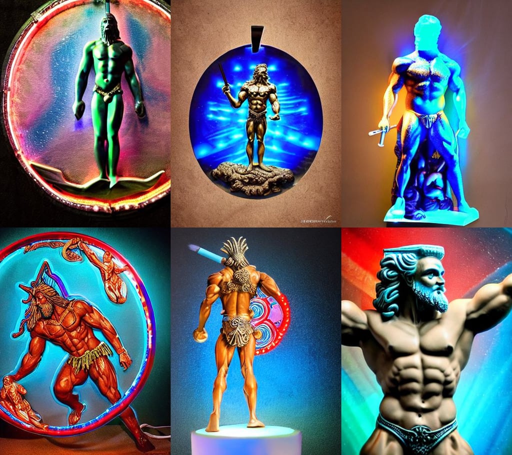 poseidon humanoid god of the sea, he is casting a spell with blue and red colors. light rays, fantasy portrait fantasy of the ancient warrior in heavy ornate armor, Jaylen Brown, women, clothed in battle armor, einstein and darwin are smoking weed, intricate futuristic led jewelry, distant, bodybuilder physique, acrylic palette knife and brush, round jawline, floodlight, rutkowski Jeremy Lipkin and Giuseppe Dangelico Pino and Michael Garmash and Rob Rey, opulence