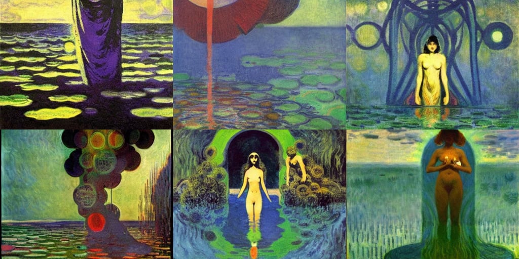 The oracle of waters by Karel Thole and Claude Monet, oil on canvas