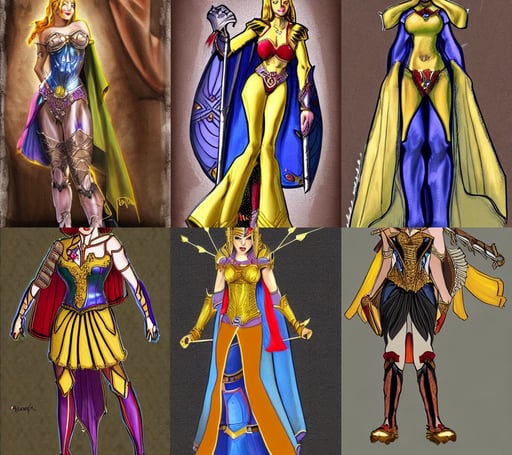 bizarro quinn, so detailed that the ai drew it ”, italian garb, she is from Troy and wears a golden armor, summer princess