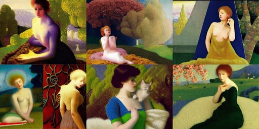 kitten playing on knitted blanket, art by Kazimir Malevich, Filip Hodas, Egon Schiela and Maxfield Parrish. A woman in a gossamer gown. Intricate detail. Ink..., portrait, Old Building, art by Joseph-mallord William Turner, sakura bloomed background, art by Johannes Vermeer