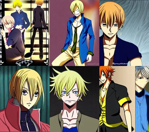 male anime character, sanji