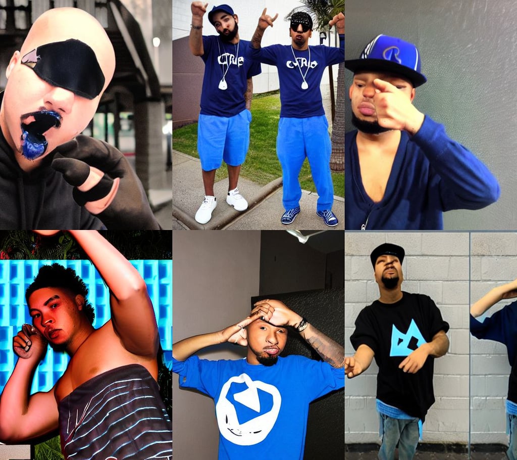 crip gang member throwing up gang signs ultra realistic, luis omar, flirtatious, darkwave