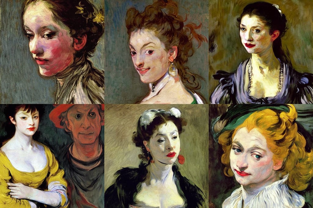 DnD NPC smug wealthy carpathian merchant woman. Painted portrait, Bokeh, fantasy, art by Michelangelo Buonarroti, roaring, art by Francisco De Goya, art by Édouard Manet, art by Claude Monet, art by Jackson Pollock, sharp focus, art by Pablo Picasso, freckles, art by Artemisia Gentileschi, magical, high detail, art by William Blake, n...