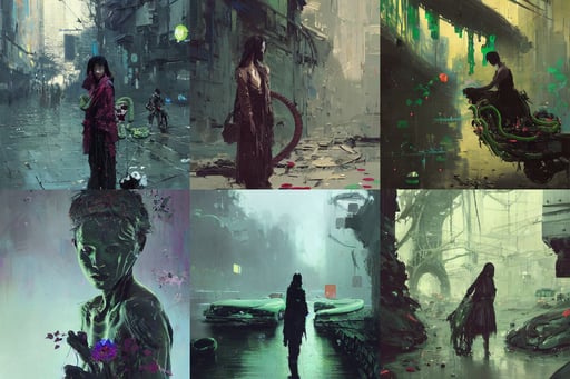 poor dirty ugly beggar, green snakes, artwork by tooth wu and wlop and beeple and greg rutkowski. black color, detail acrylic palette knife, painted by james gilleard, strong perspective, wadim kashin, winter princess, 8 k concept art, flowers and bark. by daniel f. gerhartz and artgerm and greg rutkowski : : dark fantasy art, unkempt very long hair, pink grass