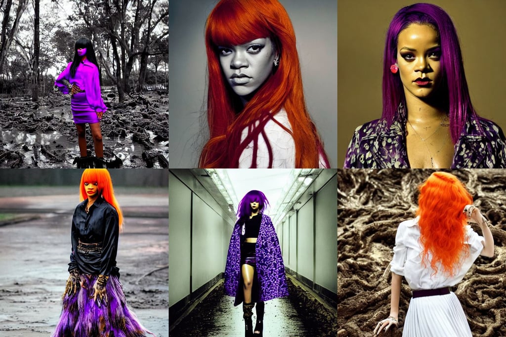 rihanna orange hair