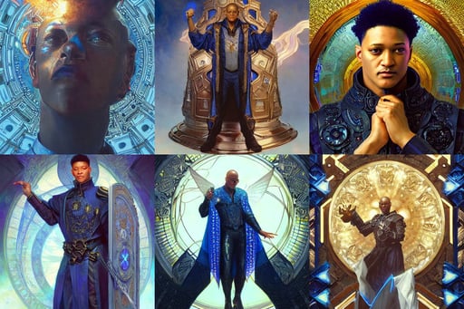 a digital photograph of morpheus, realistic render, holding a rectangular tower shield, blue flames, highly intricate details, ilya kushinov, yearbook portrait, illustration.. art by artgerm and greg rutkowski and alphonse mucha