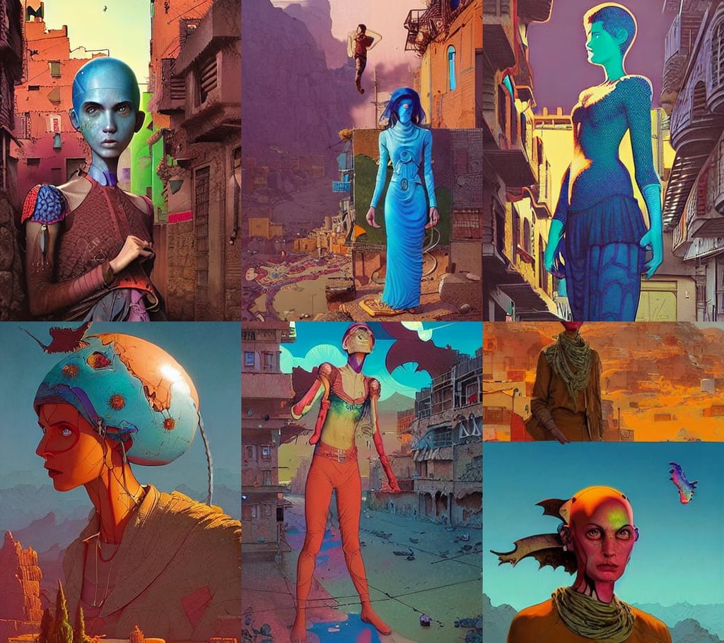 colorful Kurdish village, by tom bagshaw, by Josan Gonzalez  and Tomer Hanuka and Geof Darrow and Brad Rigney and  Greg Rutkowski and Moebius, ex machina, she has the head of a phoenix, atoms floating, teeth, sharp edges and focus, blue lighting, art by wlop and paul lehr and greg rutkowski]”, by mo xiang tong xiu, anya from spy x family, frank frzetta, extremely hyper-detailed, istock, detailed vector, forest midnight, VHS, Deviant-art, promotional art beautiful intricately detailed, rei ayanami