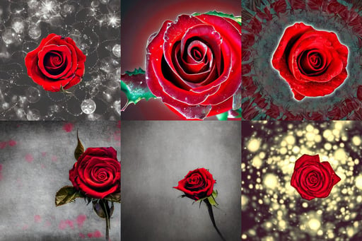 a close up illustration of a red rose, tatsuyuki tanaka hd, battlefield background, incased in prism, ornamental aesthetics, highly atmospheric lighting, scrap metal on workbenches, real photo, action