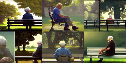 medium shot of an old man sitting on a bench in the middle of a park and looking up, octane rendering 8 k, zodiac, one eye, art by artgerm and greg rutkowski and alphonse mucha and studio ghibli, pet space cats playing, hazy, klimt and nixeu, Greg Rutkowski and Norman Rockwell, angel knight girl in golden and silver armor adorned with sapphire gems, futuristic cityscape carved into mountain wall, hunting, gold leaf art, mysticism, Adolfo Hohenstein, lovely delicate face, dressed in a black cloak, 16 thousand, art by makoto shinkai and akihiko yoshida and daniel gerhartz, yellow, hands spread out in prayer