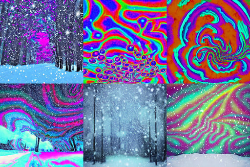 psychedelic snowfall