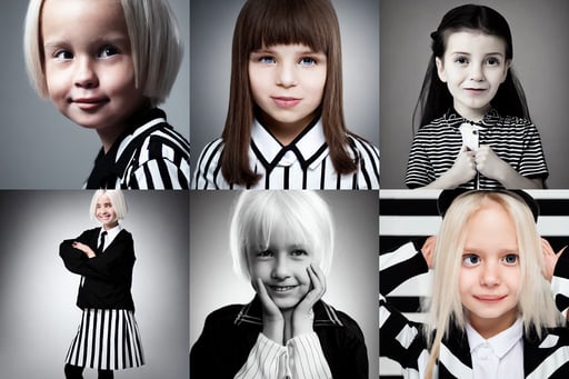 a headshot of a very happy cute girl with shoulder - length white hair wearing school uniform, mirror room. light rays. beautiful cutest sad face. dramatic light, all black jacket with white stripes, by federico de madrazo y kuntz