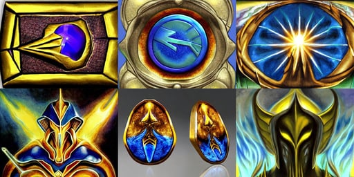 protoss gem of fire, hyper-realistic, shield, Kangol, mysterious, whimsical, art by William Blake, smooth reflective metal