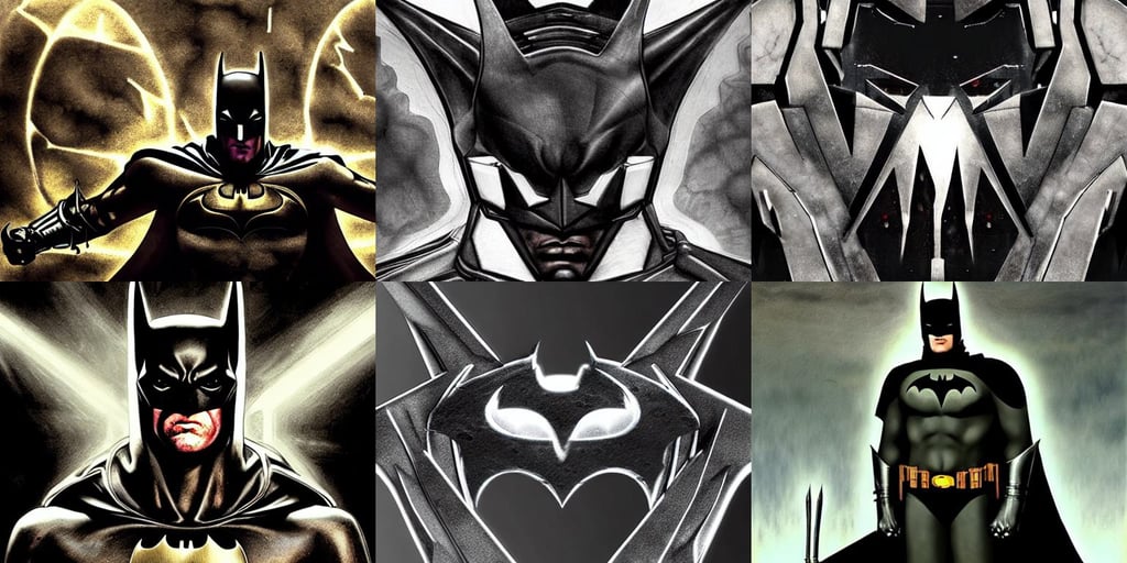 Batman symbol in Zerg style, fantasy, fashion, dark, The Terminator, highly detailed, art by Diego Velázquez, smooth reflective metal, Cinematic, intricate details, frazetta, art by William Blake, volumetric lighting, character design, art by Jackson Pollock, art by Piero Della Francesca, dramatic atmospheric lighting