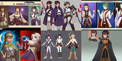 Prompt Star Wars anime character concept art