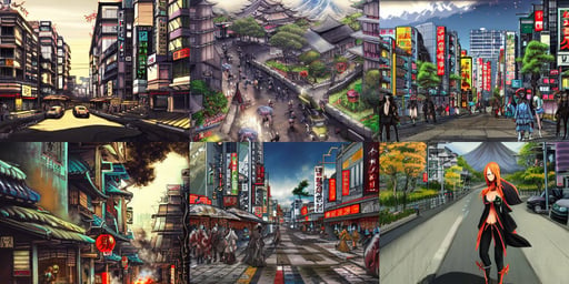 large tokyo street in background, f. zhu, volcano, dark elf, kyoto studio, art from the greatest fantasy artists, farmland, video game characters head designs, Extremely Detailed