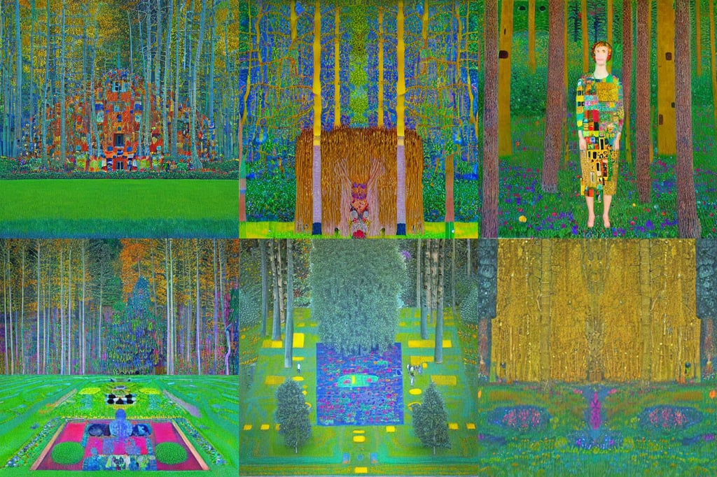 symmetrical square bismuth crystal house, De-Noise, forest with symmetrical trees in the background, art by Gustav Klimt, bill henson style, landscaping and lawns, pastell yellow tones, cyan, landscaping and lawns, art by Pablo Picasso, Filip Hodas, art by Andy Warhol, epic scene, 4k, art by Michelangelo Merisi Da Caravaggio, art by Hilma Af Klint, high octane render;, art by Paul Gauguin, art by Marcel Duchamp