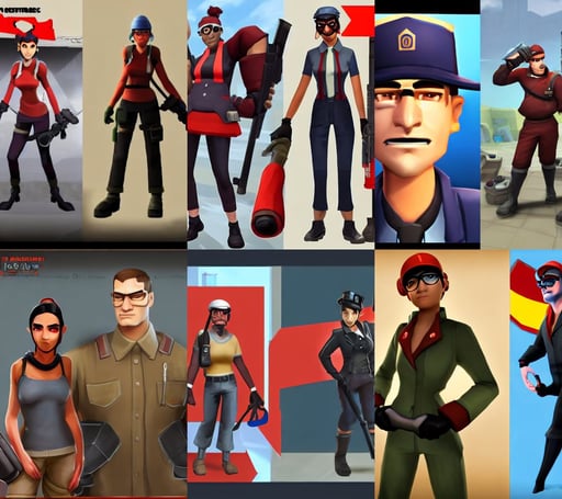 aoc as a character in team fortress 2 battling ben shapiro as a character from team fortress 2, official League of Legends character concept, sexy look