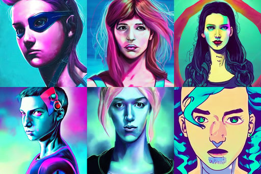 a beautiful portrait of a beautiful cute young superhero woman, seapunk, sinister portrait, concept character art, sofisticated, technicolor, calm ocean, mark zuckerberg as terminator