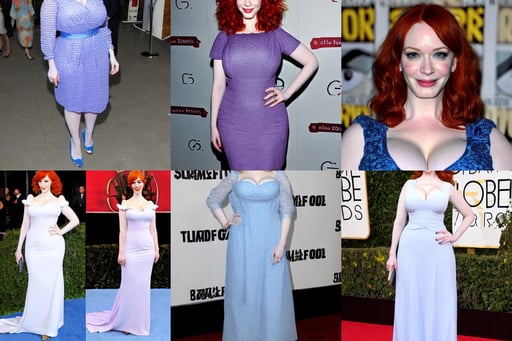 christina hendricks wearing a white periwinkle