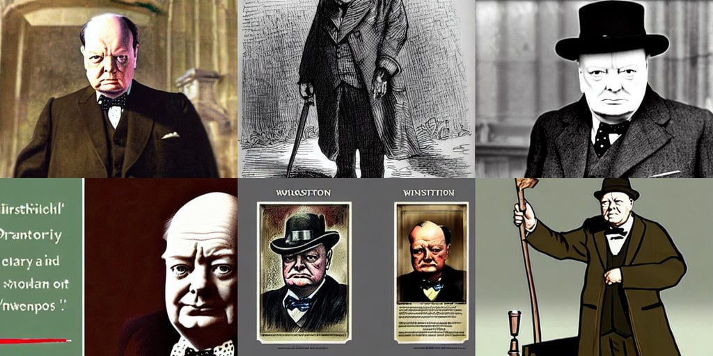 Winston Churchill as a fantasy D&D cleric, shaved temple