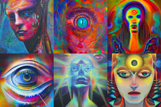 third eye dreamflow by Wojciech Siudmak, oil on canvas