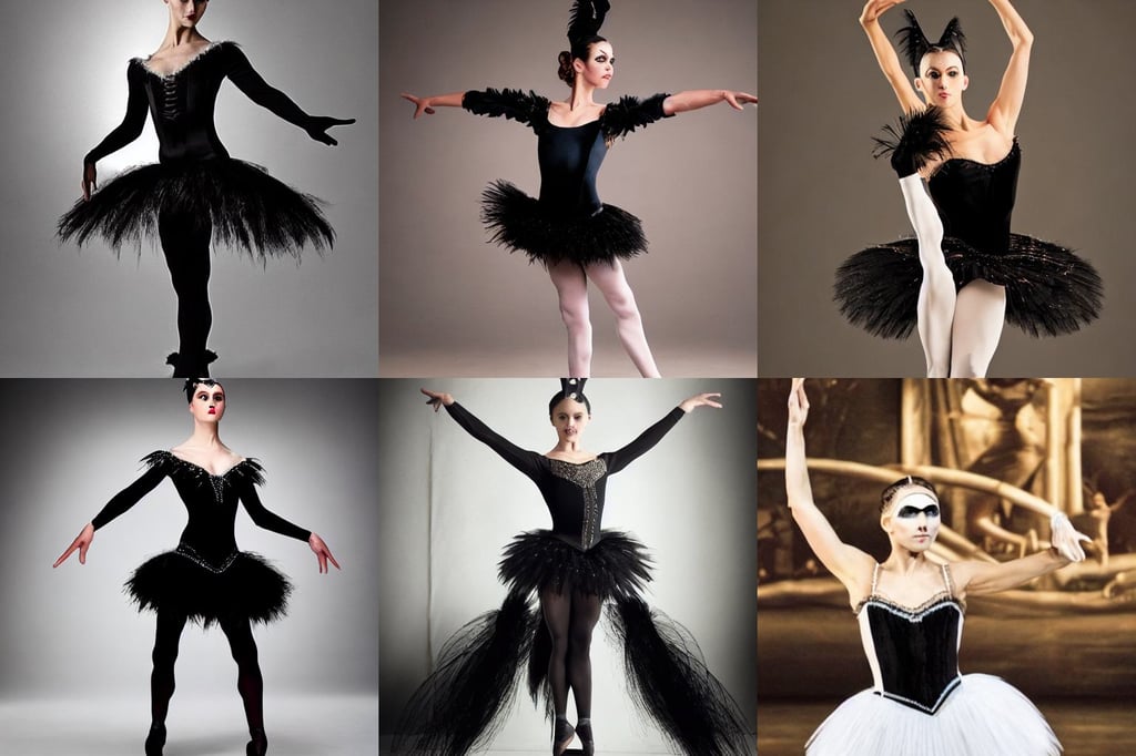 nina in the black swan wearing a ballet costume