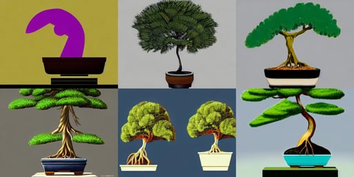 bonsai palm!! tree but minimalistic concept art by frank stella gilleard james whalen tom, colorful, soft light, trending on artstation, minimalism