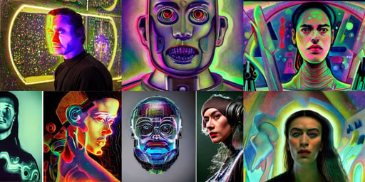 a holographic cyberpunk camera man, insanely detailed and intricate, atmospheric, character design, clever, art by Wassily Kandinsky, Lightpainting, twilight, row of teeth, outerspace, art by Giotto Di Bondone, raphaelites, art by Magdalena Carmen Frida Kahlo Claderón, art by Raffaello Sanzio, halo of light in the head, art by Marcel Duchamp, venice style