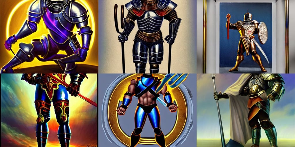 Muscular and powerful medieval male knight portrait, electrical arcs, iridescent venetian blown glass, strong emphasis on Syd Mead and Robert McCall, overknee socks, starbound, light atmosphere, simplistic line, spectacular quality, and black, runic rings