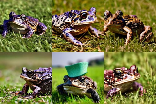 close portrait of a fancy toad ( animal ) with a top hat, walking in high grass field, story, sharpness applied, by rupam raaj r.