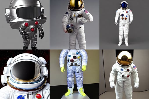 spacesuit with a spherical helmet