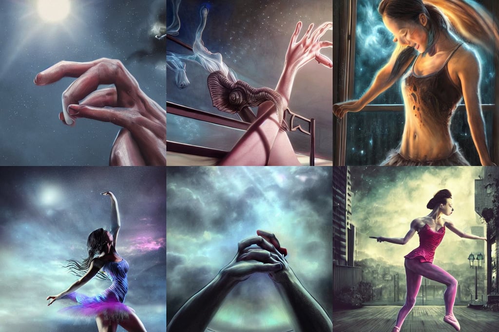 drawing of a hand, concert poster, realistic digital art 4 k, old window, official art trending pixiv fanbox, key art, nightmare, alien clothing, realistic unreal engine 3 d game, day, magic smoke, omnious cosmic sky on the background, realistic 4 k octane beautifully detailed render, highly detailed oil painting, volume rendering, geisha prima ballerina, fitness, vivid beautiful, high heels. Anime style at Pixiv, unique formations on the surface of salt crystallization, in his hell cubicle