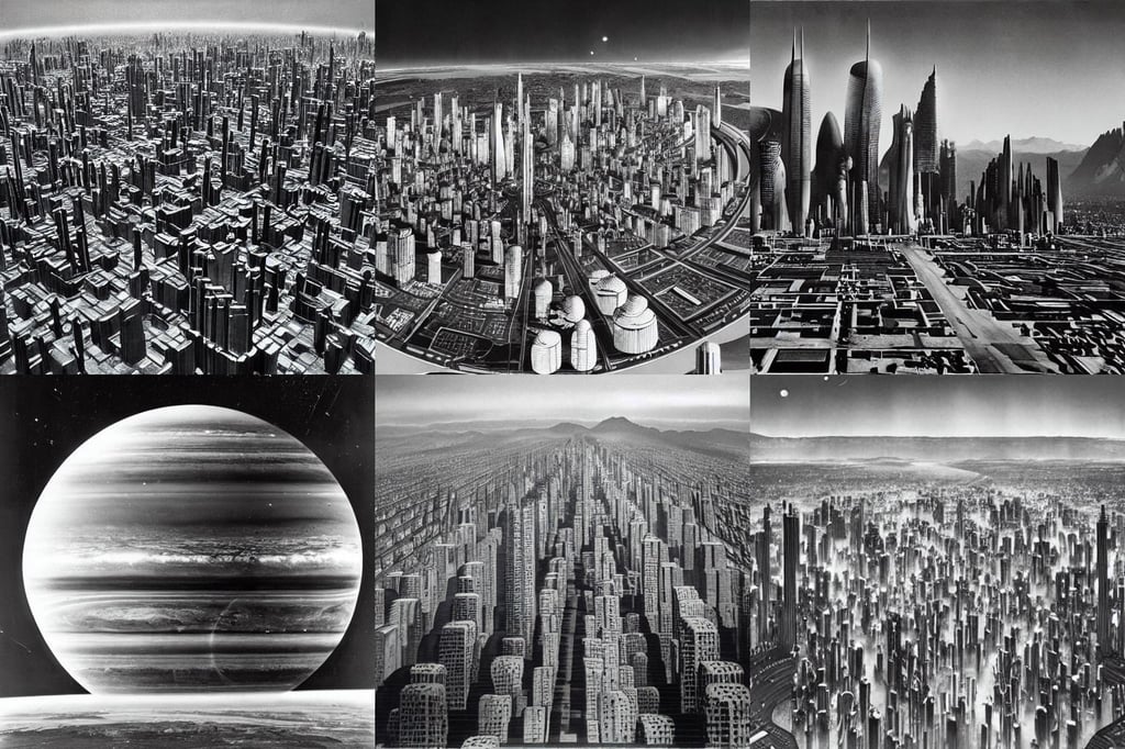 A planetary city by Ansel Adams