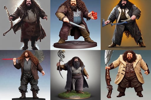 hagrid as a wwf hasbro wrestling figure, by craig mullins, incredibly cute, art by artgerm and greg rutkowski and pepe larraz, large wings, koronavirus, art by sakimichan and greg rutkowski and alphonse Mucha, wielding blades made of blood