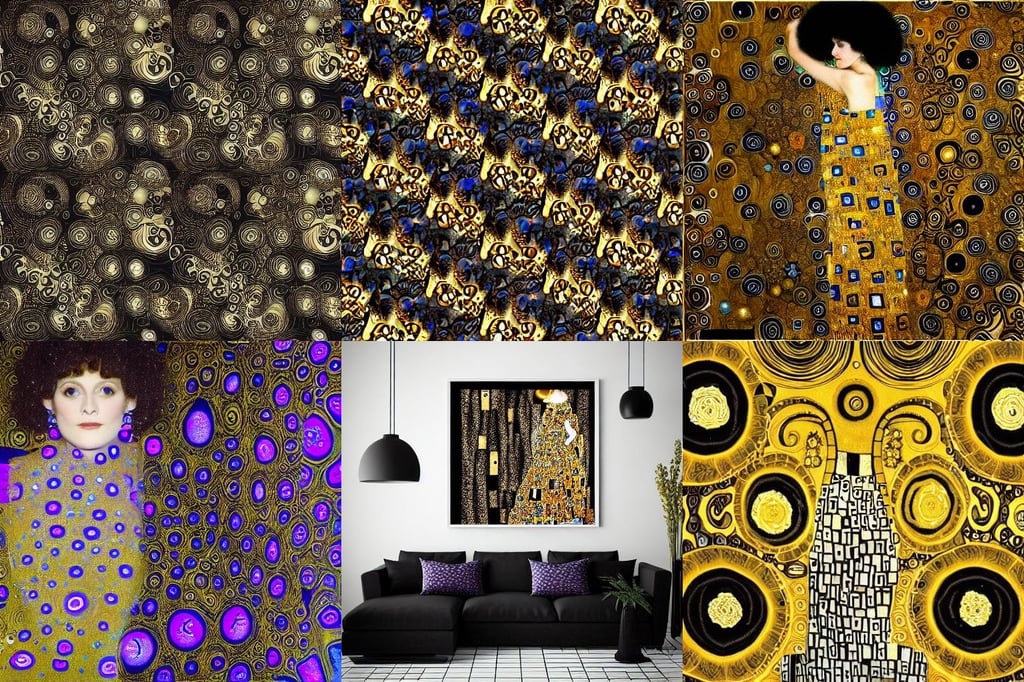 julia set mandelbrot set, black, Light Painting, art by Gustav Klimt, high quality