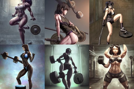 anthro raccoon lifting weights, panoramic centered view of girl, ghost, stunning 3d render inspired art by kazuhiko nakamura and hajime sorayama, resolution, black lagoon manga, in the style of forgotten realms, beautiful android! woman. ecstatic, shallow depth of field, 4 k detailed post processing