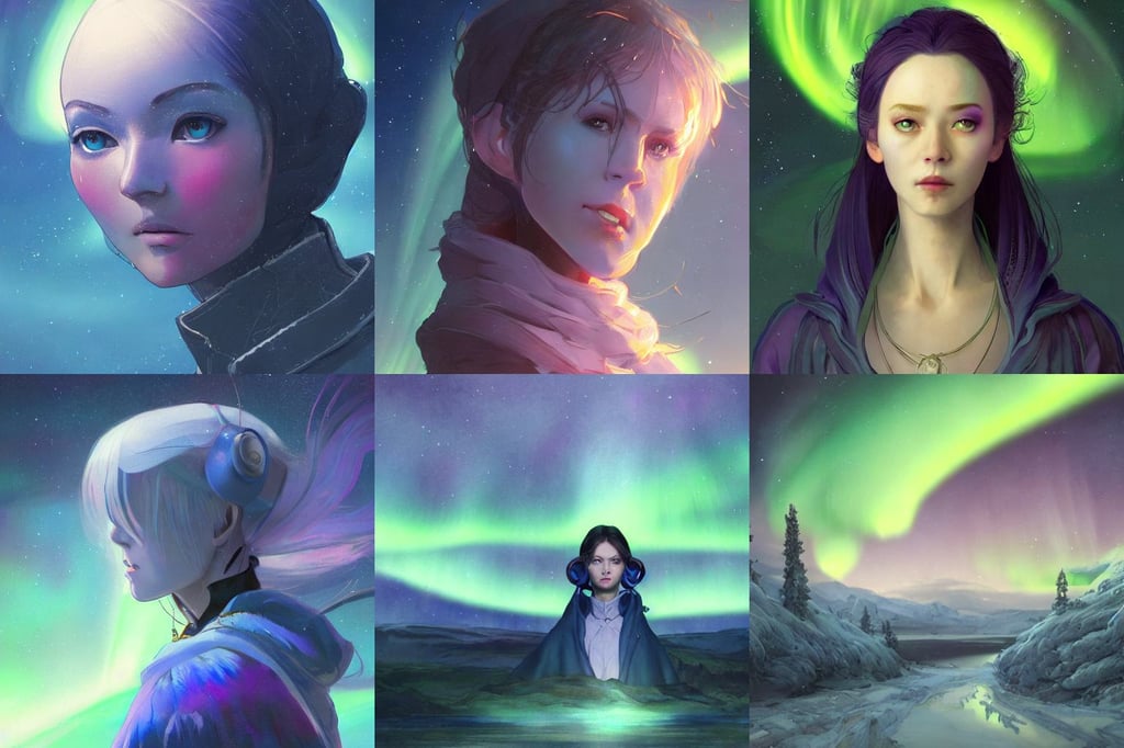 a beautiful landscape with northern lights 8 k uhd, far future, blue flames | drawn by wlop, perfectly symmetrical face, colorized photon, exotic fey features, painted by jan van eyck, greg rutkowski and makoto shinkai trending on artstation, maitre d ', akira movie style, coherent highly detailed character design, high resolution. a clear portrait of powerful lobster impersonating santa, oil canvas by greg rutkowski, anime key visual of young female maid nazi dictator, translucence, Gil Elvgren