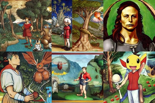 Pokemon gym leader Elon Musk, beautiful, art by Leonardo Da Vinci, trees