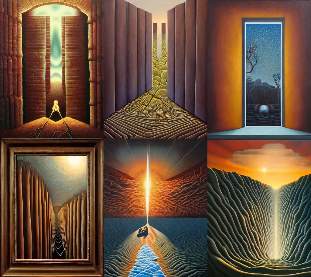 Absolute power is a door into dreaming by Jeffrey Smith, oil on canvas