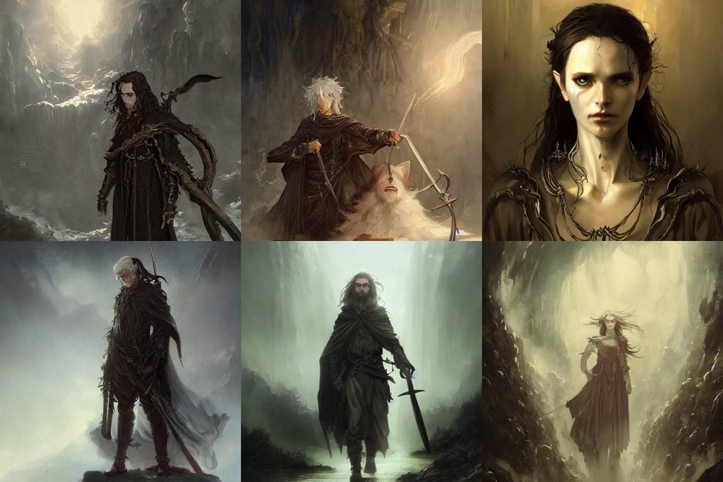 baroque oil painting character ln illustration concept art lotr anime key visual, computer art, scholarly, greg rutkowski and luis royo