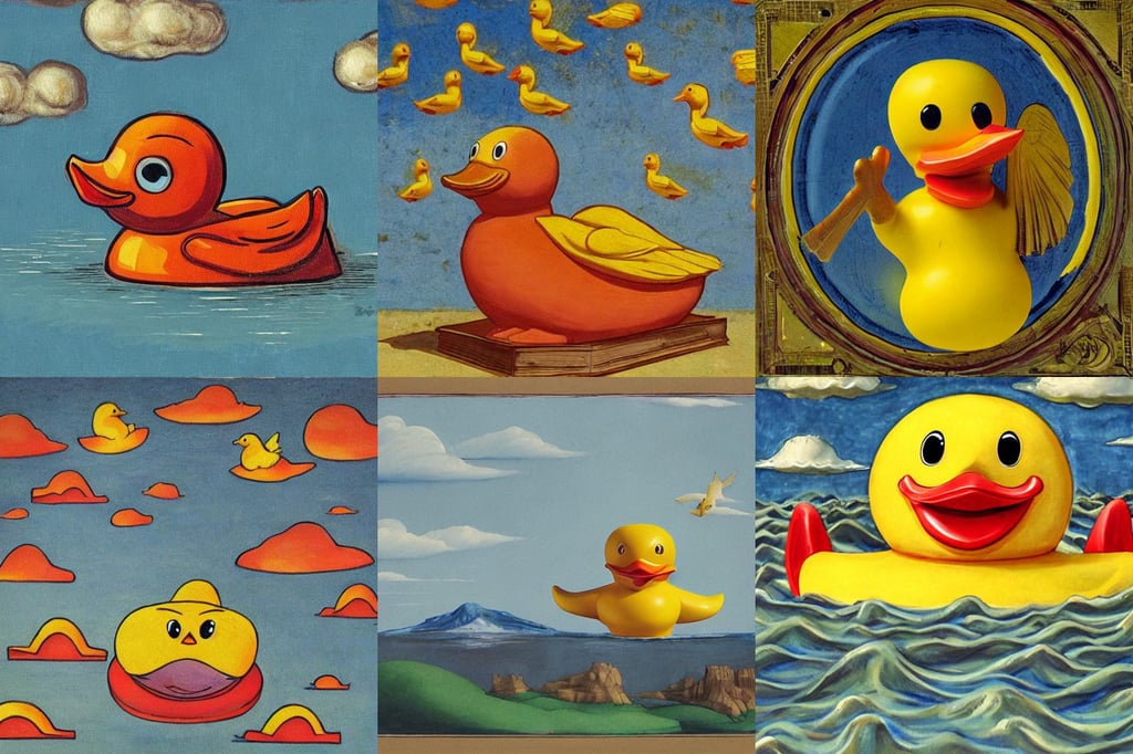 rubber duck of impending doom, art by Giotto Di Bondone