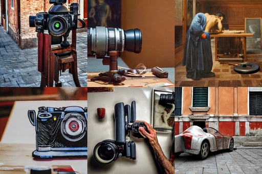 dslr photo of Sato, art by Francis Bacon, venice style, American Craftsman Architecture, The Terminator, f1.8, huddling over a piece of ancient technology, art by Nicolas Poussin