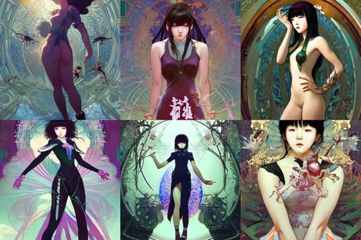 beautiful pure evil teenager korean lain, fantastically gaudy, art by tian zi and artgerm and greg rutkowski and alphonse mucha and xiaoguang sun and wlop, art nouveau, human like a cyborg full body, next to the king's throne, key insect, she - hulk