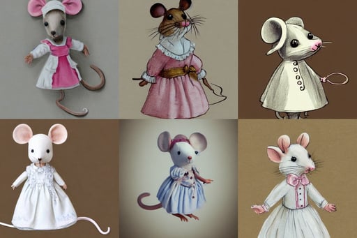 cute illustration sketch mouse in white Regency dress, whirlwind, 8K